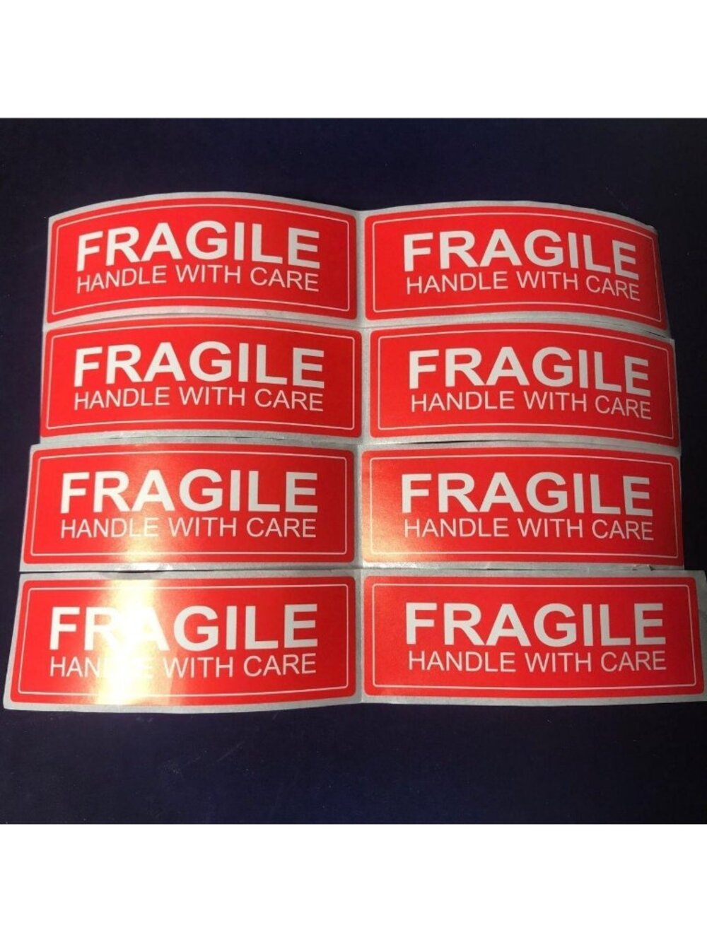 100 Fragile Thank You Stickers